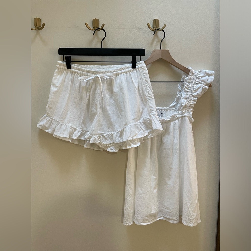 PIYAMA White Bridal PJ Set - Size SMALL